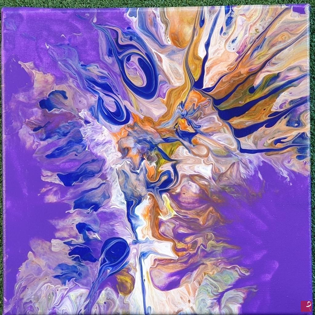 quadri in vendita online - Quadro astratto originale realizzato con la tecnica fluid art / pouring art 