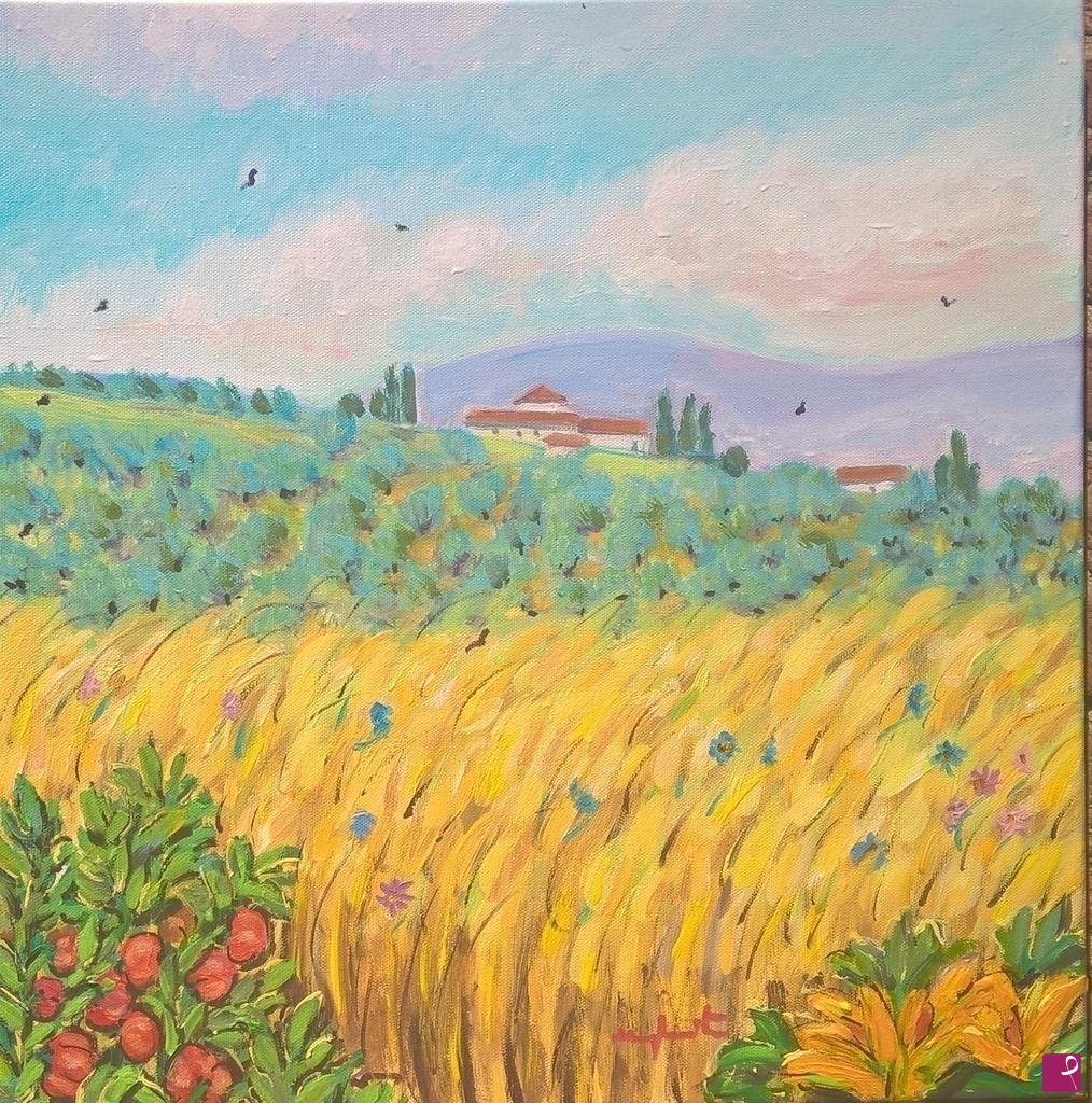 quadri in vendita online - Quando a Campo di Marte c'era il grano.(Firenze)