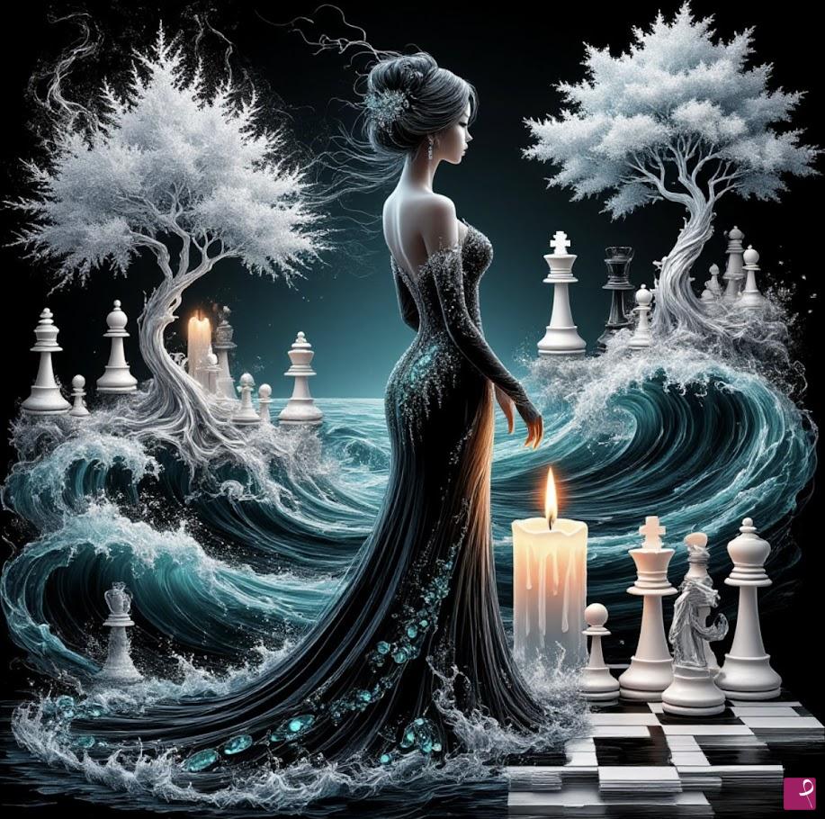 quadri in vendita online - Queen chess game