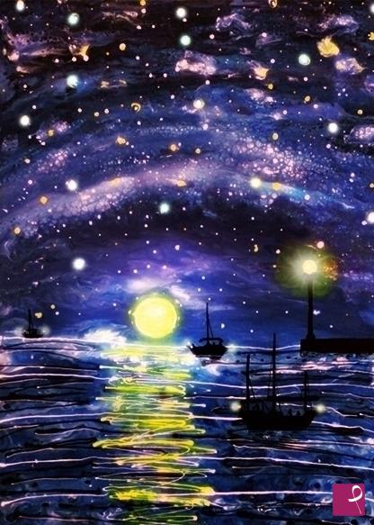 quadri in vendita online - Rain of Stars