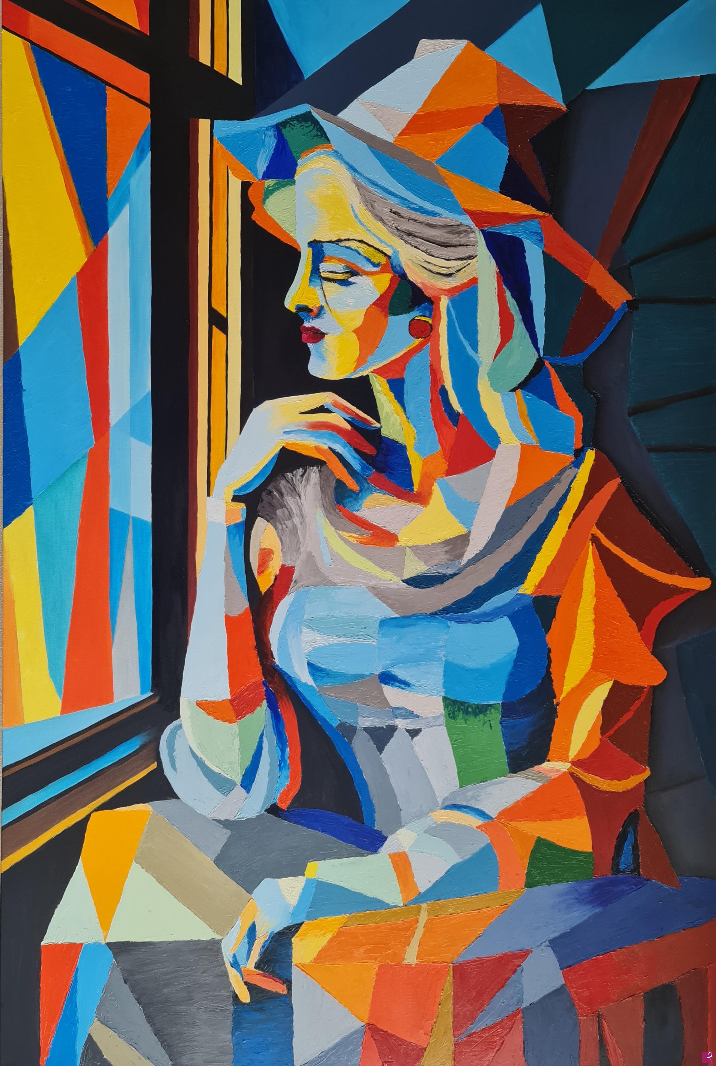 quadri in vendita online - Rainbow lady