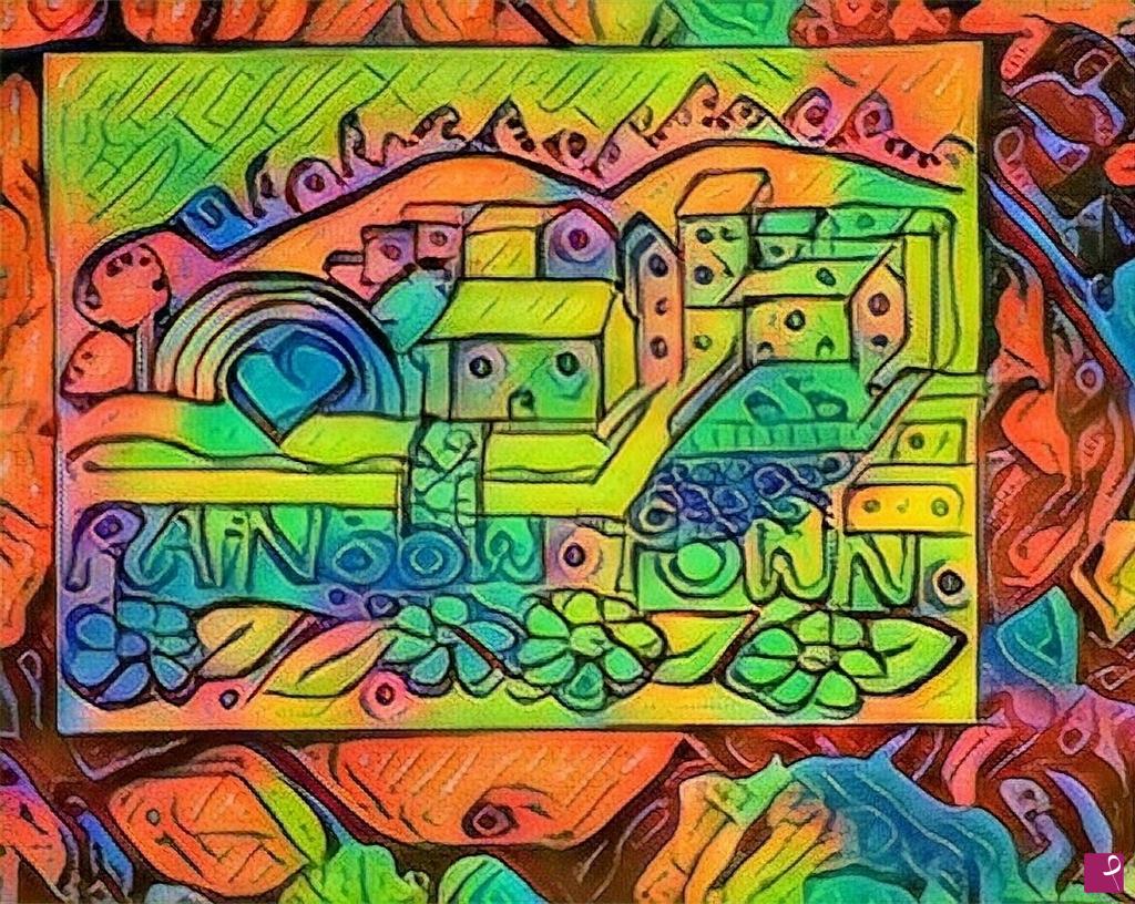 quadri in vendita online - RAINBOW  TOWN  