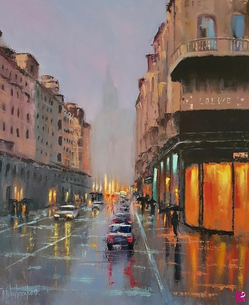 quadri in vendita online - Rainy Walk