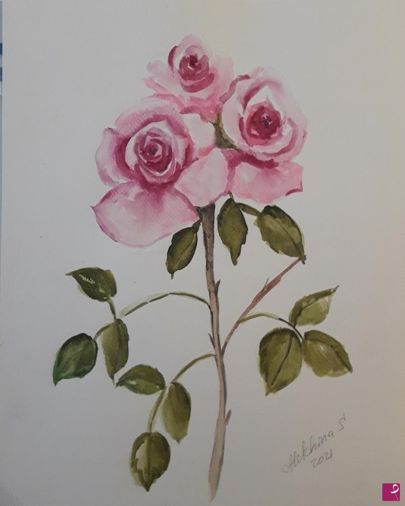 quadri in vendita online - Rame di rose