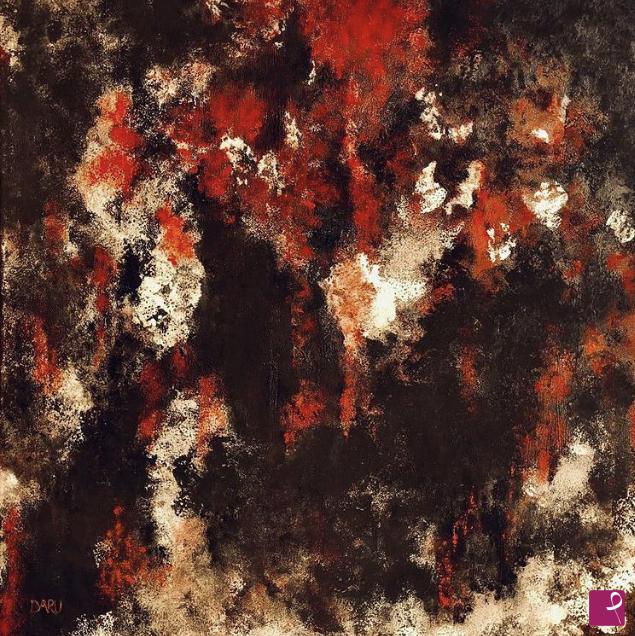quadri in vendita online - Red, black and white