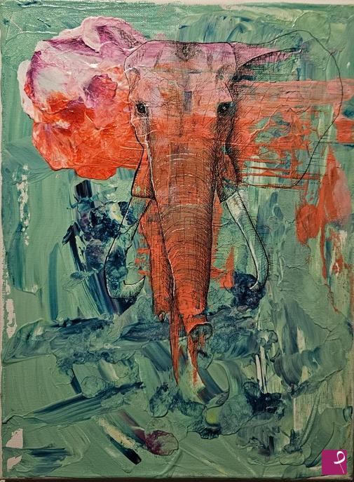 quadri in vendita online - Red Elephant 