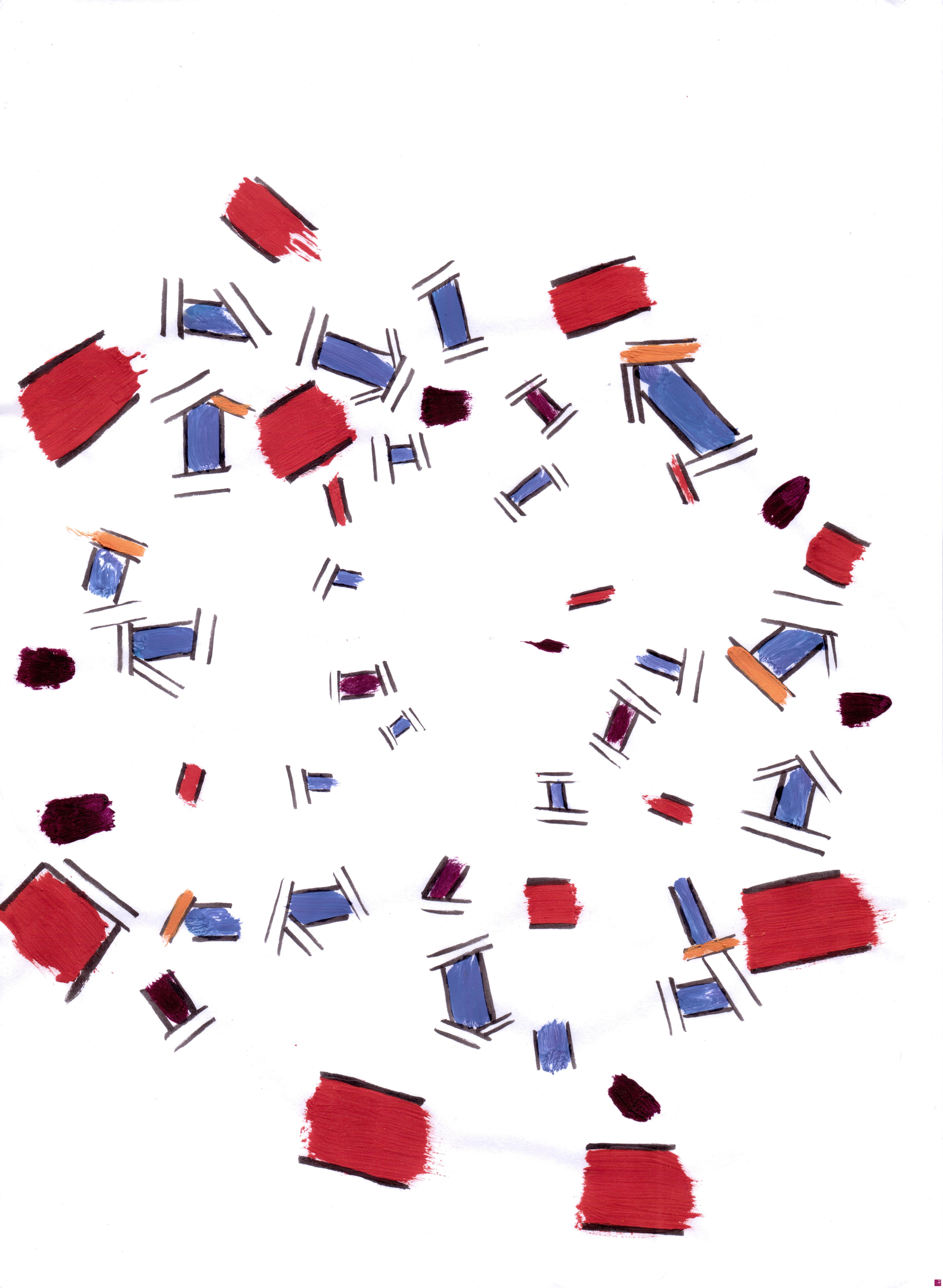 quadri in vendita online - Red First Nebula