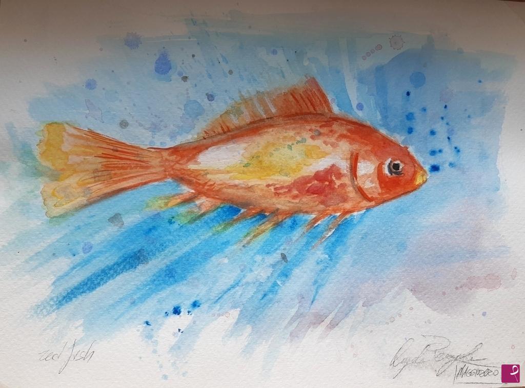 quadri in vendita online - Red fish