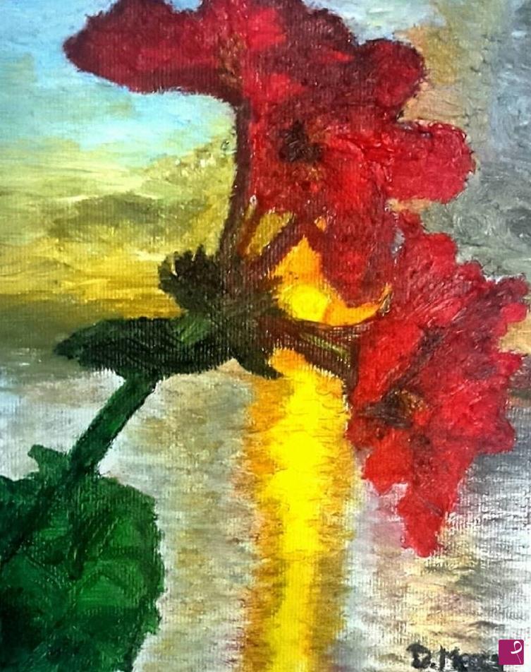 quadri in vendita online - RED FLOWER