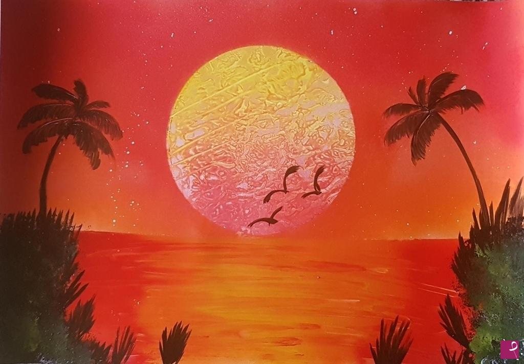 quadri in vendita online - Red paradise 