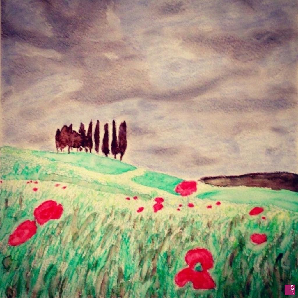 quadri in vendita online - Red poppies