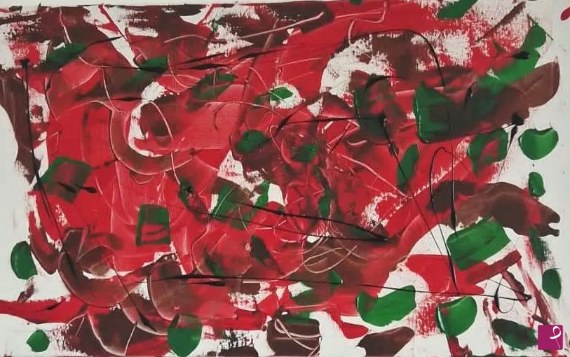 quadri in vendita online - Red Rose