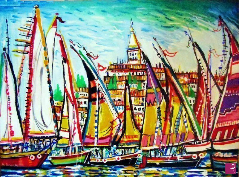 quadri in vendita online - Regate colorate