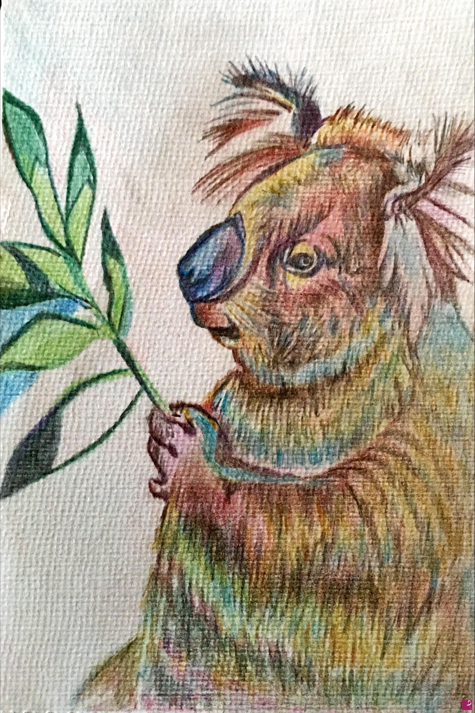 quadri in vendita online - Reproduction Colorful koala