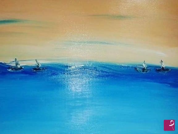 quadri in vendita online - Riflessi sul mare