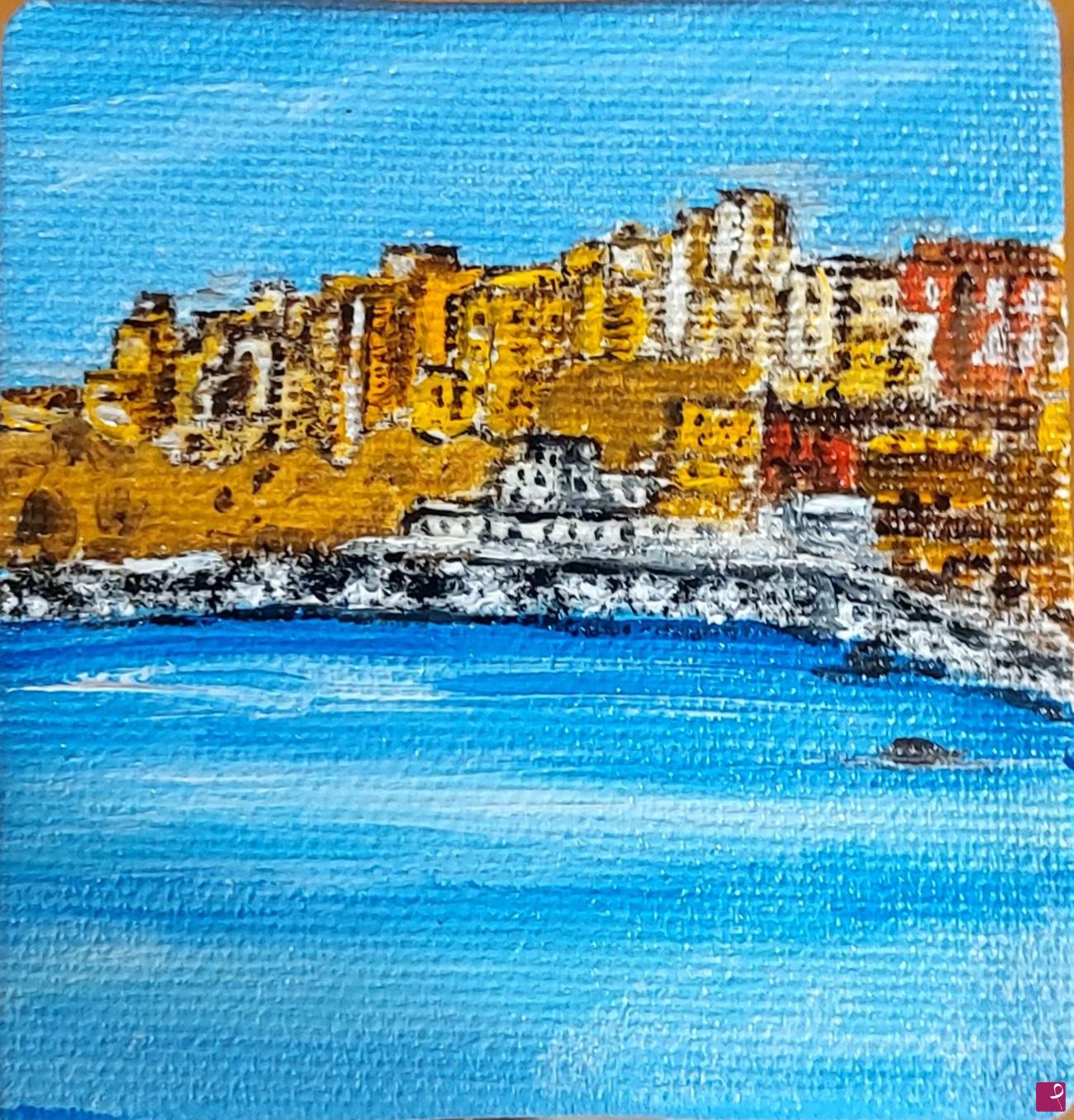 quadri in vendita online - Rione terra dal mare.. miniatura 