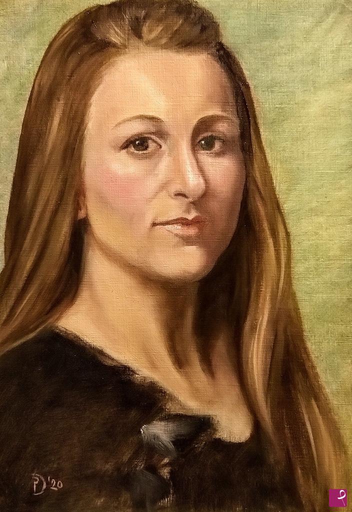 quadri in vendita online - Ritratto a olio N.7/2020