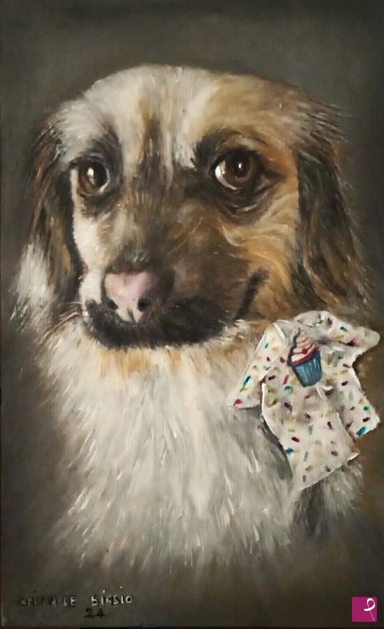 quadri in vendita online - ritratto   cane  amoroso 