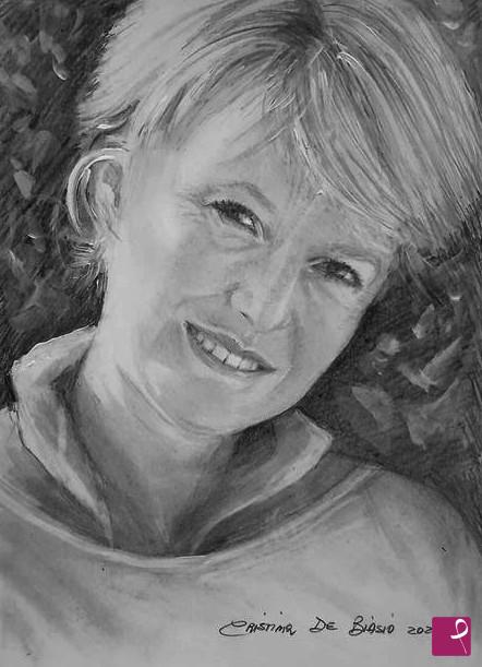 quadri in vendita online - ritratto  carboncino