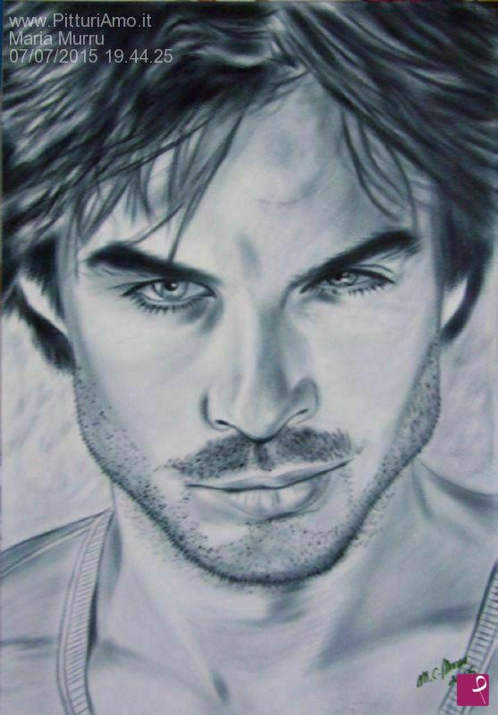 quadri in vendita online - Ritratto di Ian Somerhalder