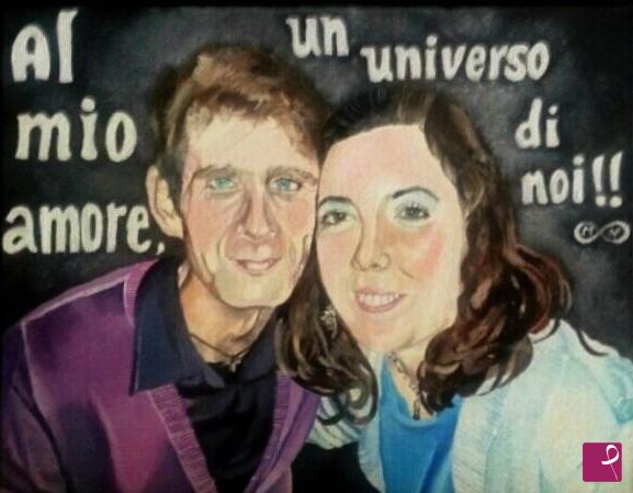 quadri in vendita online - Ritratto di Marco e Valeria