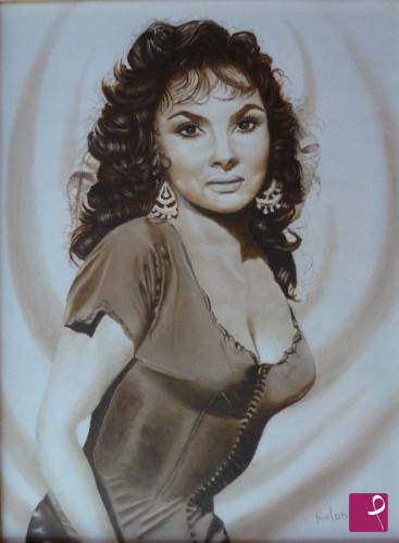 quadri in vendita online - Ritratto Gina Lollobrigida