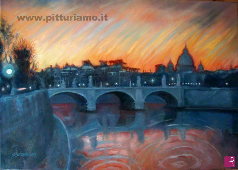 quadri in vendita online - Roman Evening