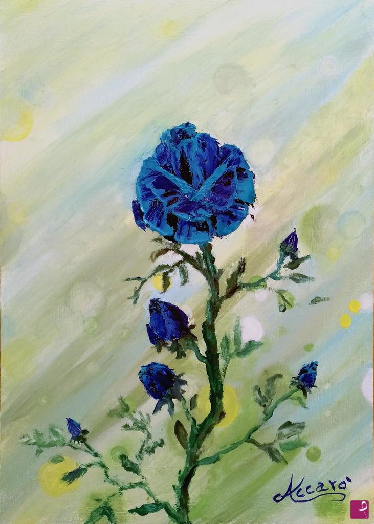 quadri in vendita online - Rosa blu