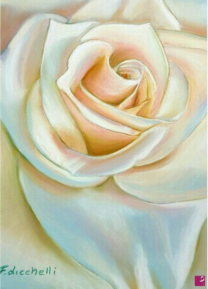 quadri in vendita online - Rosa di seta