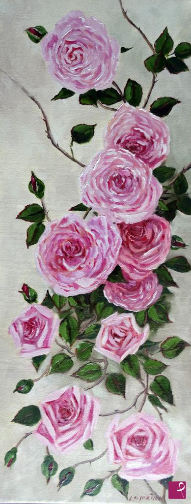 quadri in vendita online - Rosa rampicante