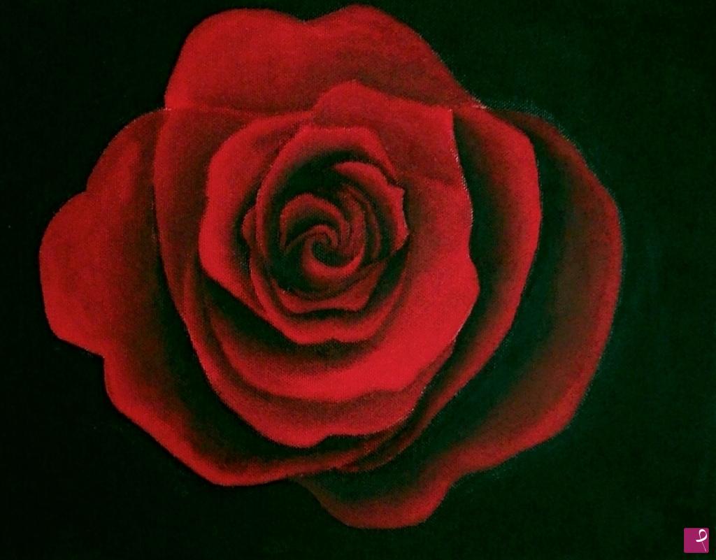 quadri in vendita online - Rosa rossa