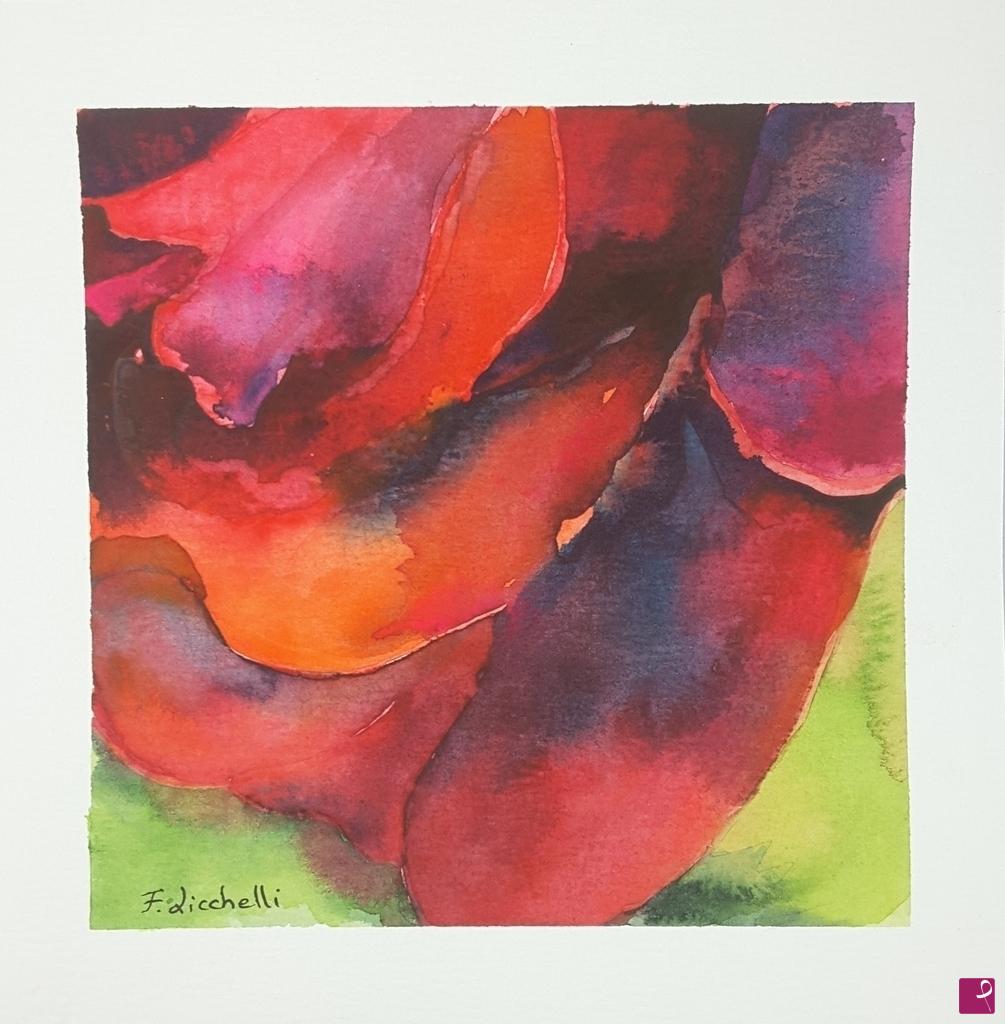 quadri in vendita online - Rosa rossa
