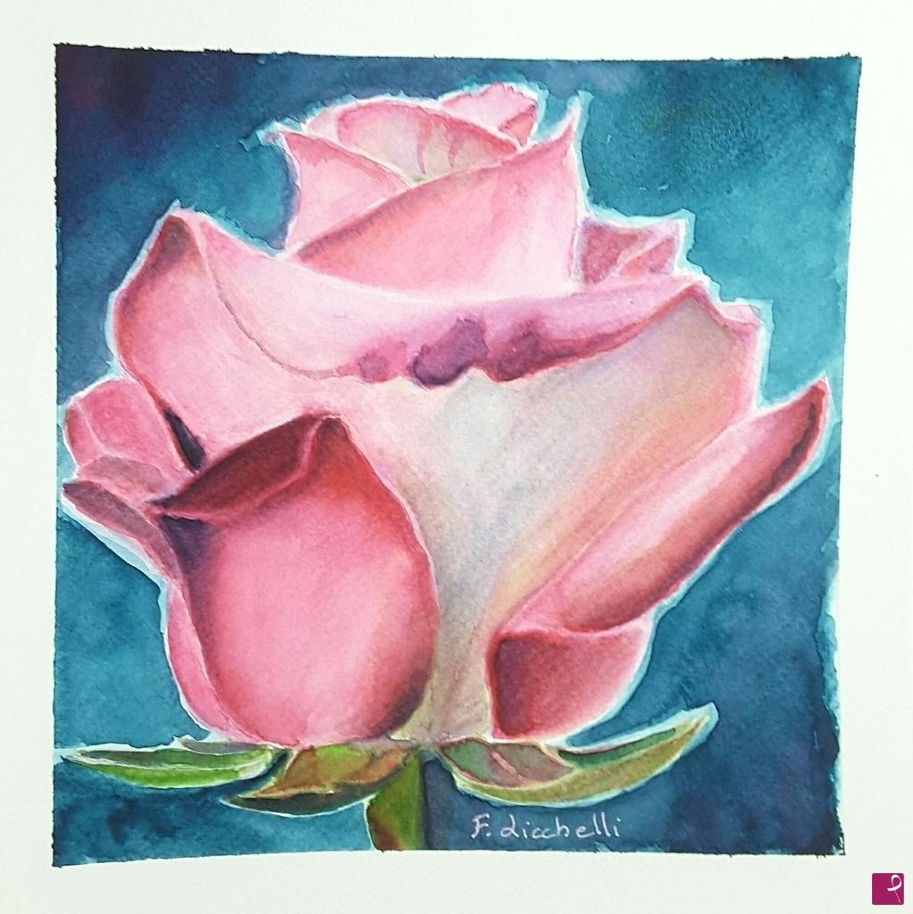 quadri in vendita online - Rosa rossa