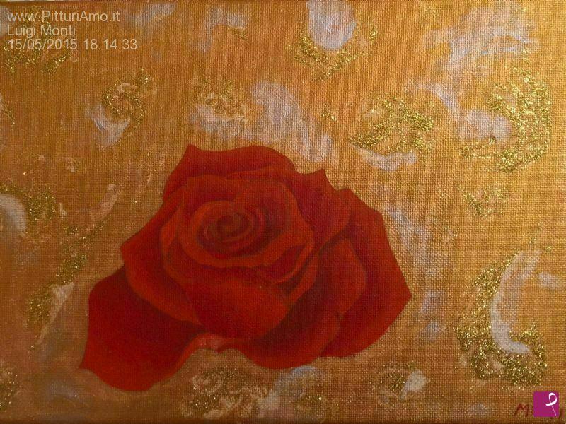 quadri in vendita online - Rosa rossa