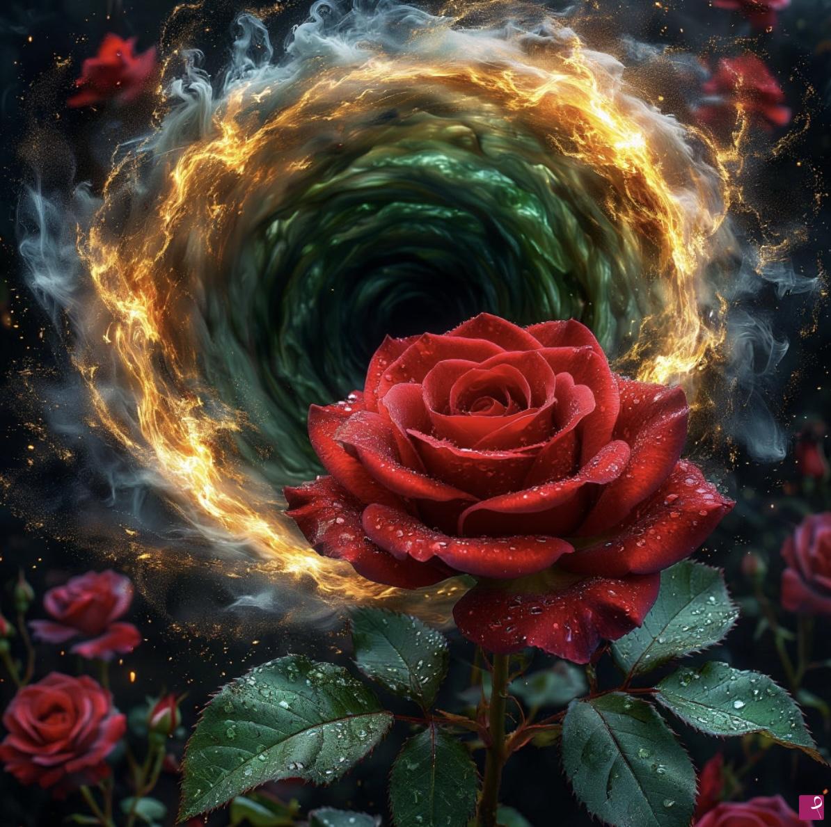 quadri in vendita online - Rose in space 