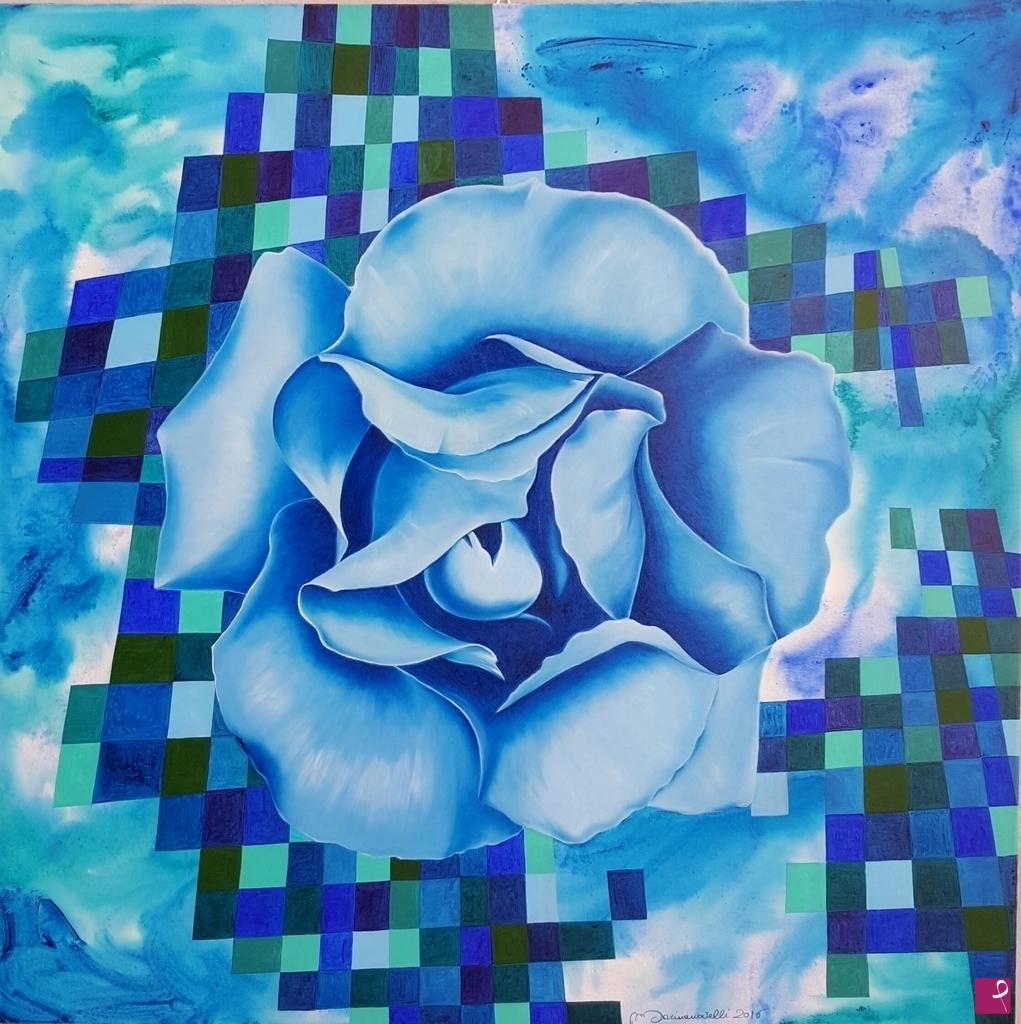 quadri in vendita online - Rose in the Blue - 2016