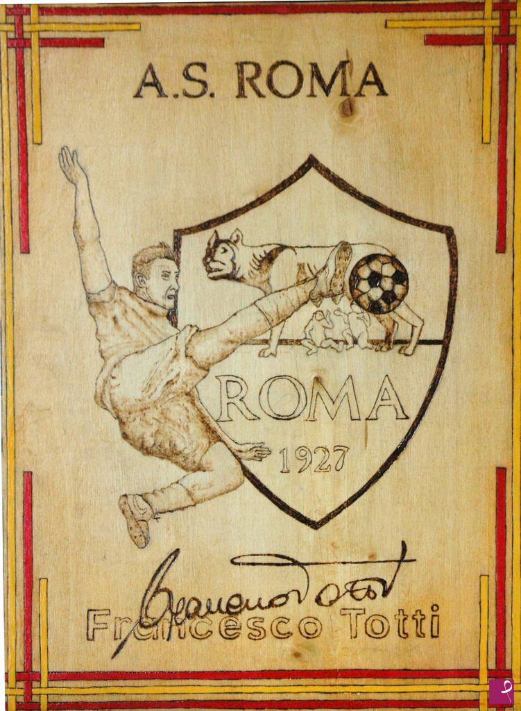 quadri in vendita online - Rovesciata di Totti