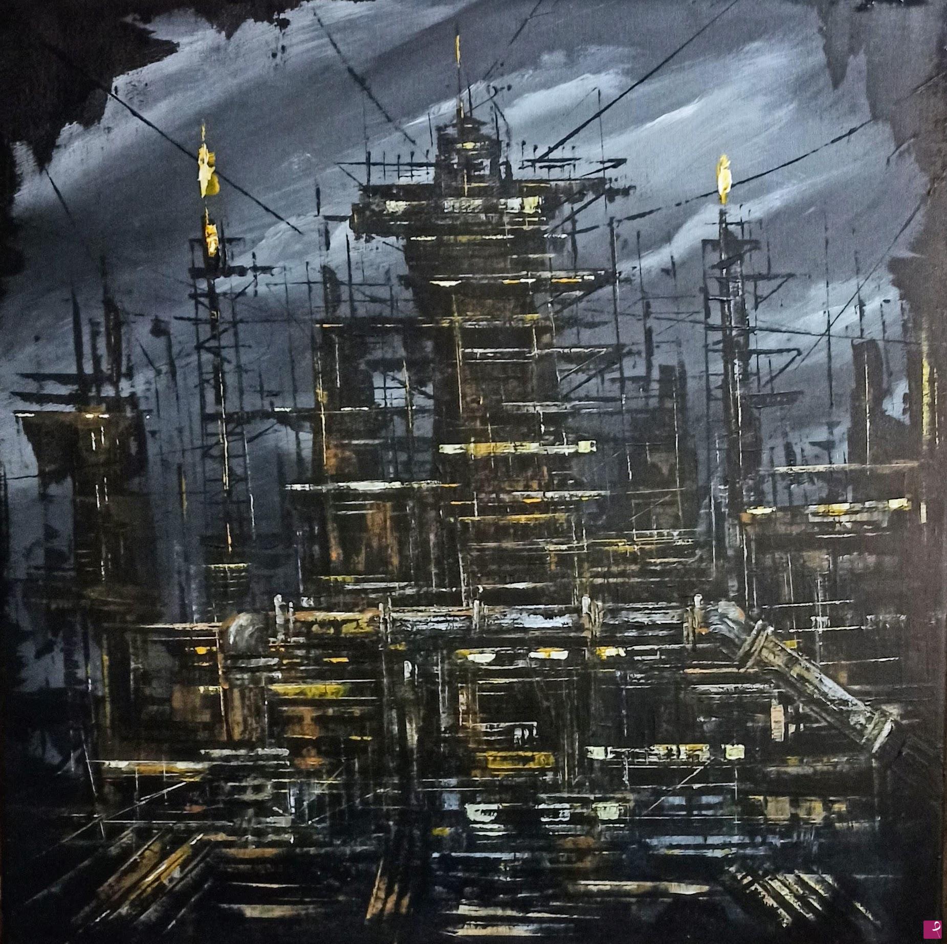 quadri in vendita online - RUST FLAME TOWER