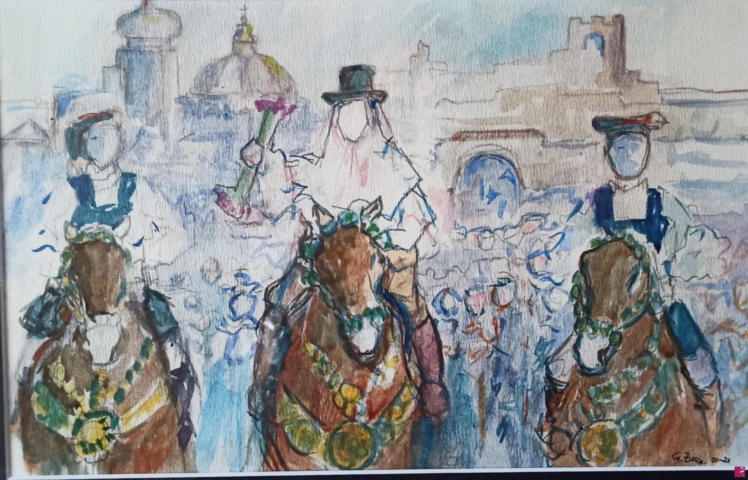 quadri in vendita online - Sa Sartiglia de Aristanis. 