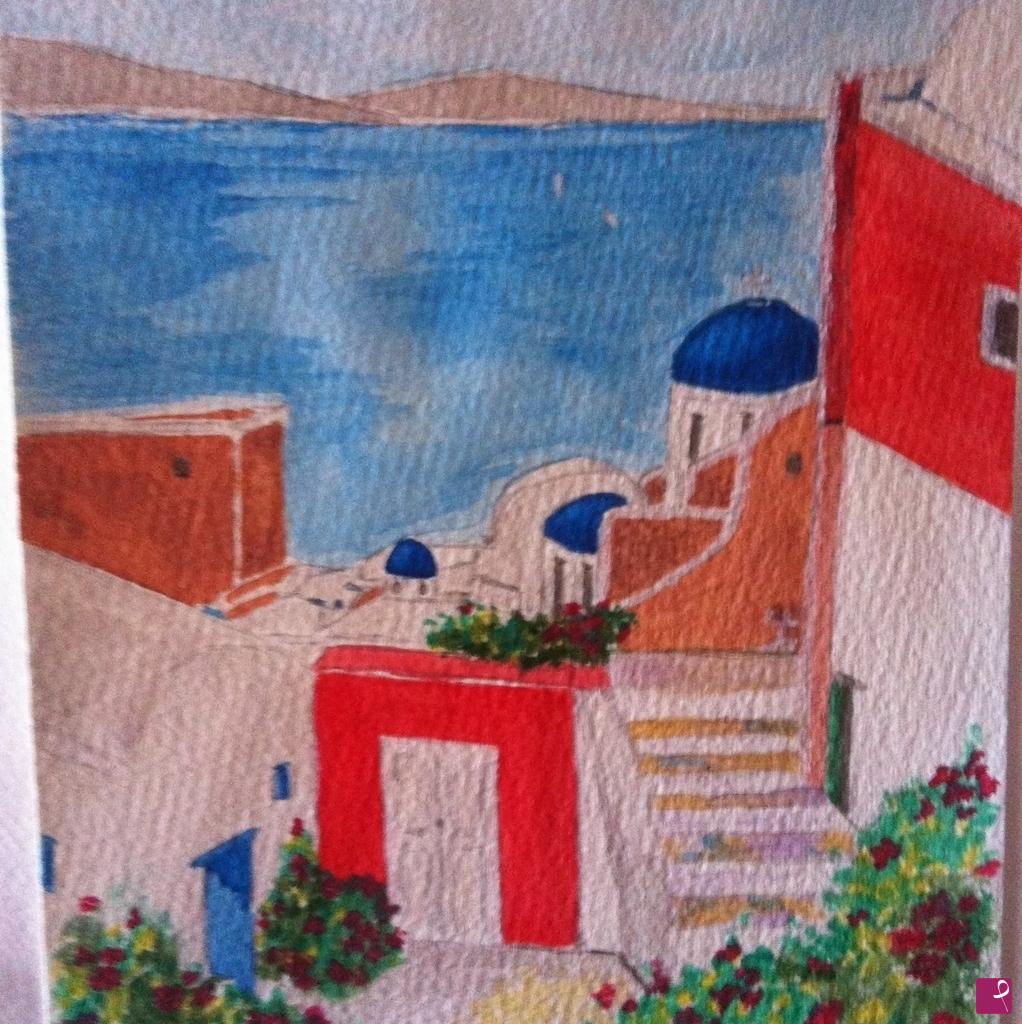 quadri in vendita online - Santorini il ricordo 