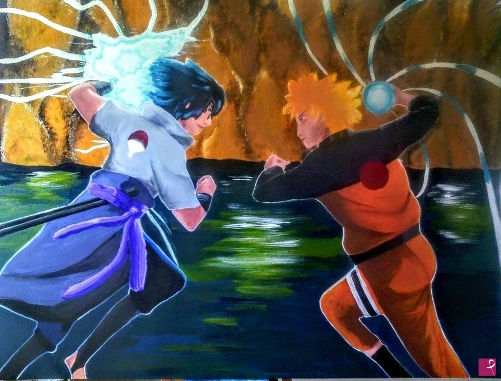 quadri in vendita online - Sasuke e Naruto