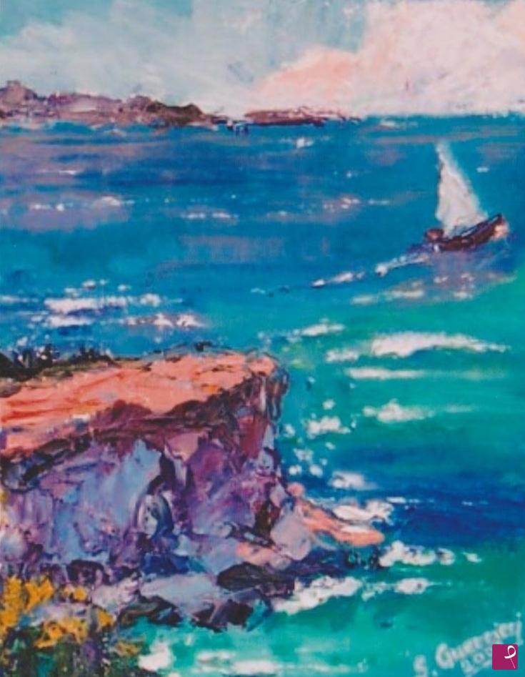 quadri in vendita online - Scogli e mare