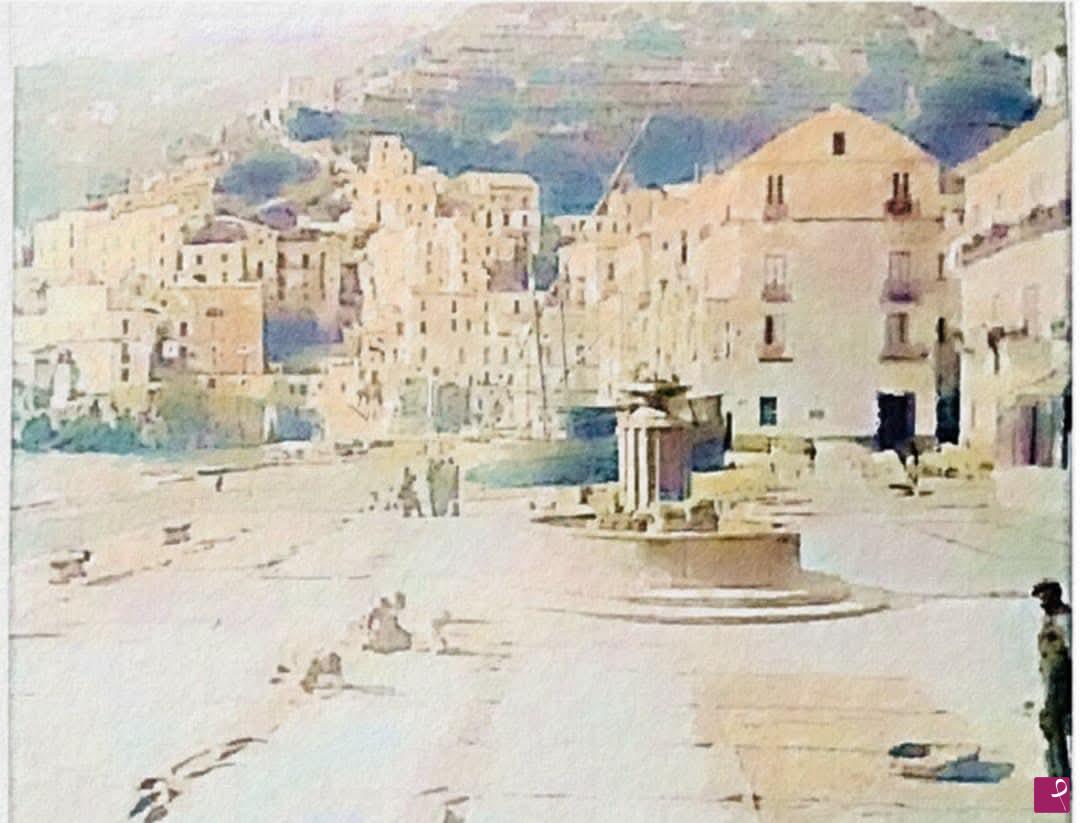 quadri in vendita online - Scorcio costiera Amalfitana