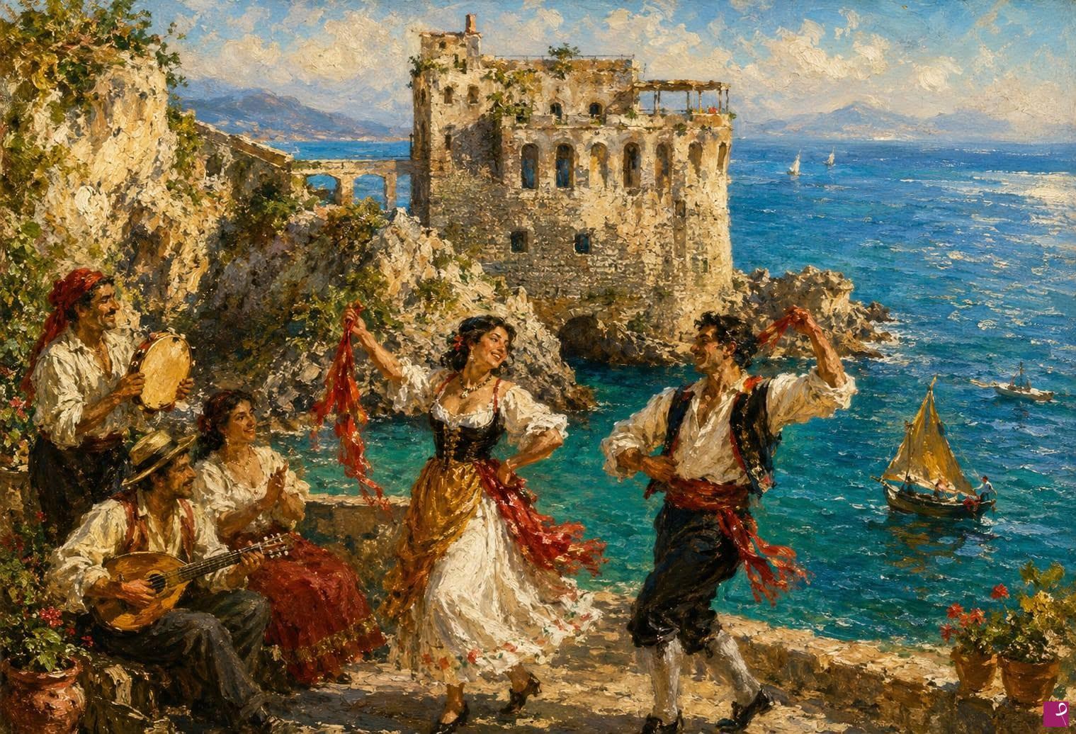 quadri in vendita online - Scorcio costiera Amalfitana
