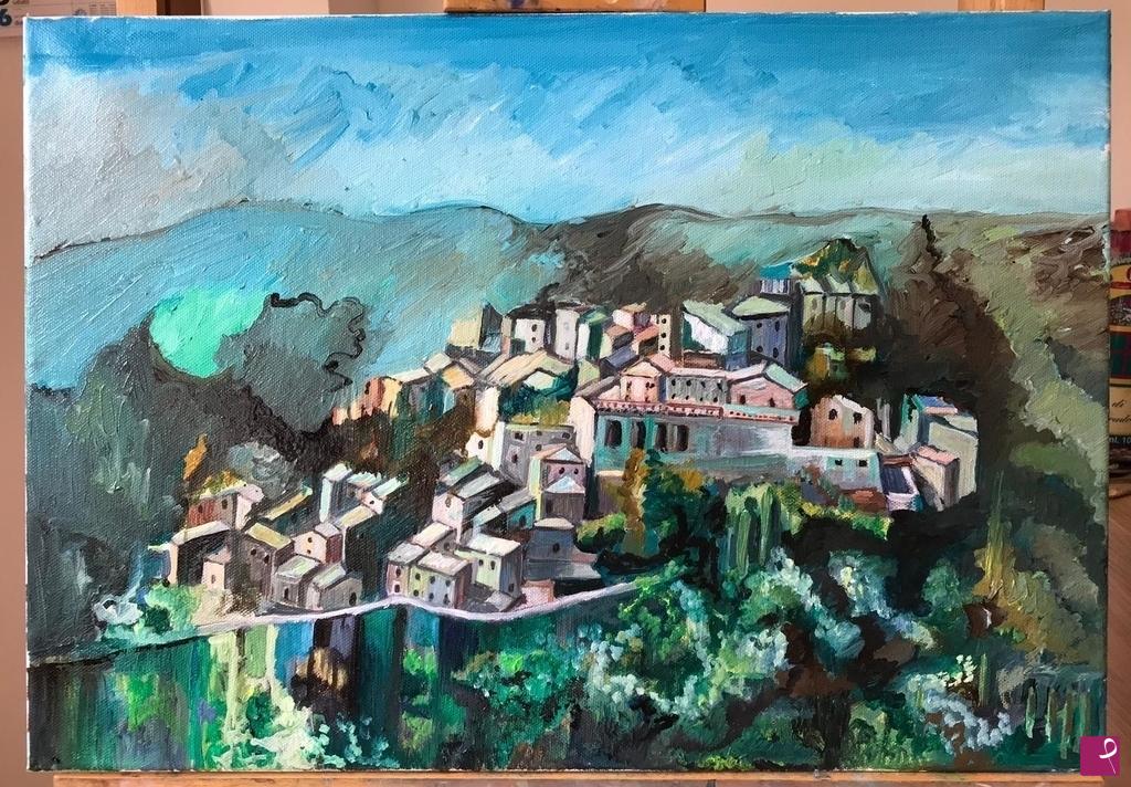 quadri in vendita online - Scorcio di Cortona