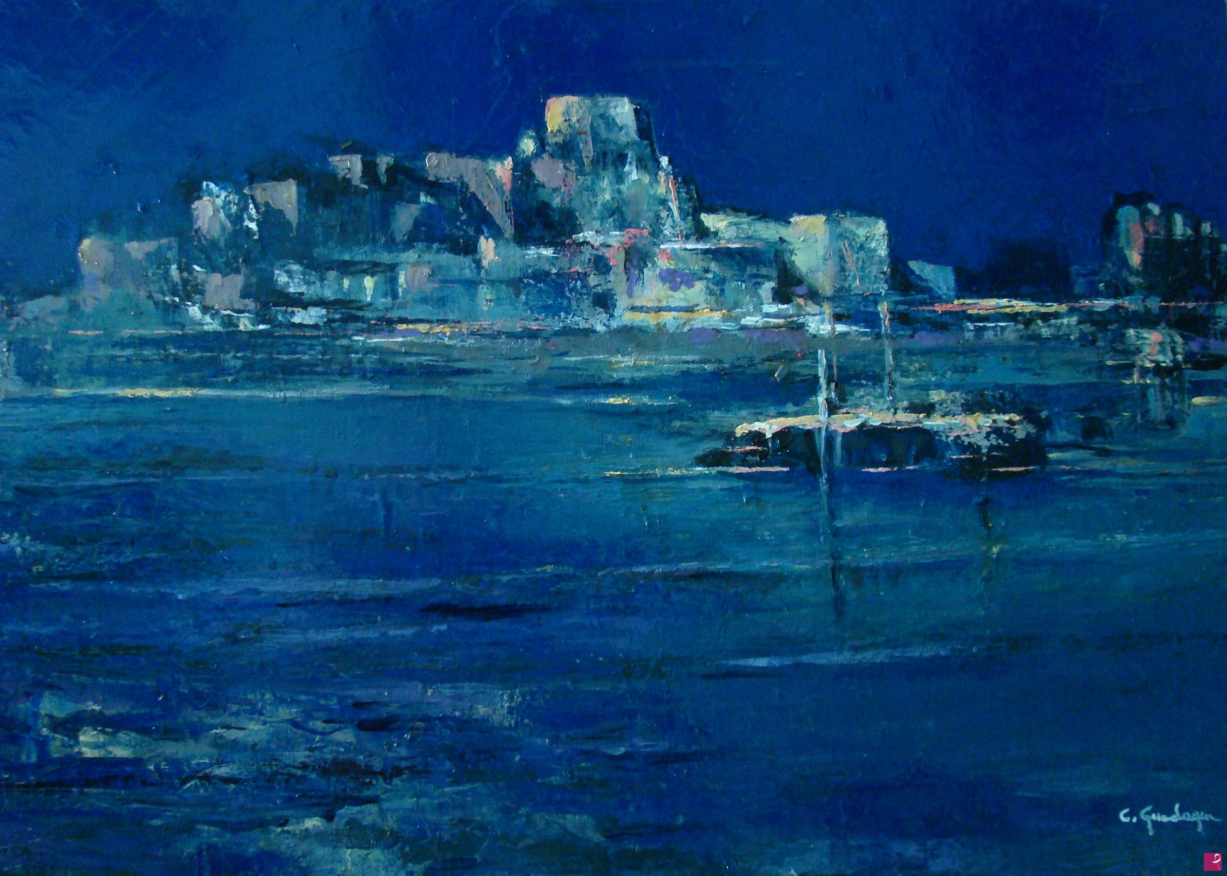 quadri in vendita online - Scorcio di mare
