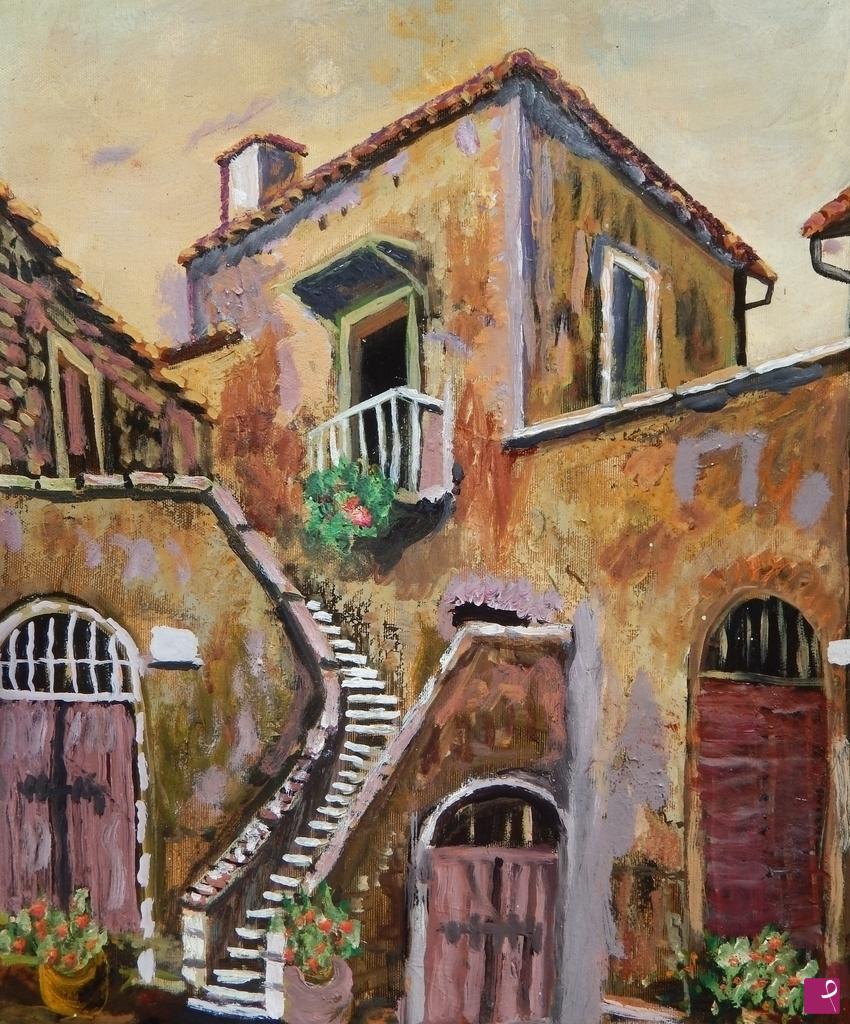 quadri in vendita online - Scorcio di Tivoli Vecchia