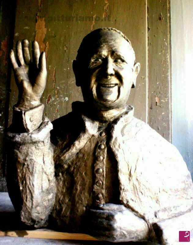 quadri in vendita online - Scultura del Pontefice Francesco