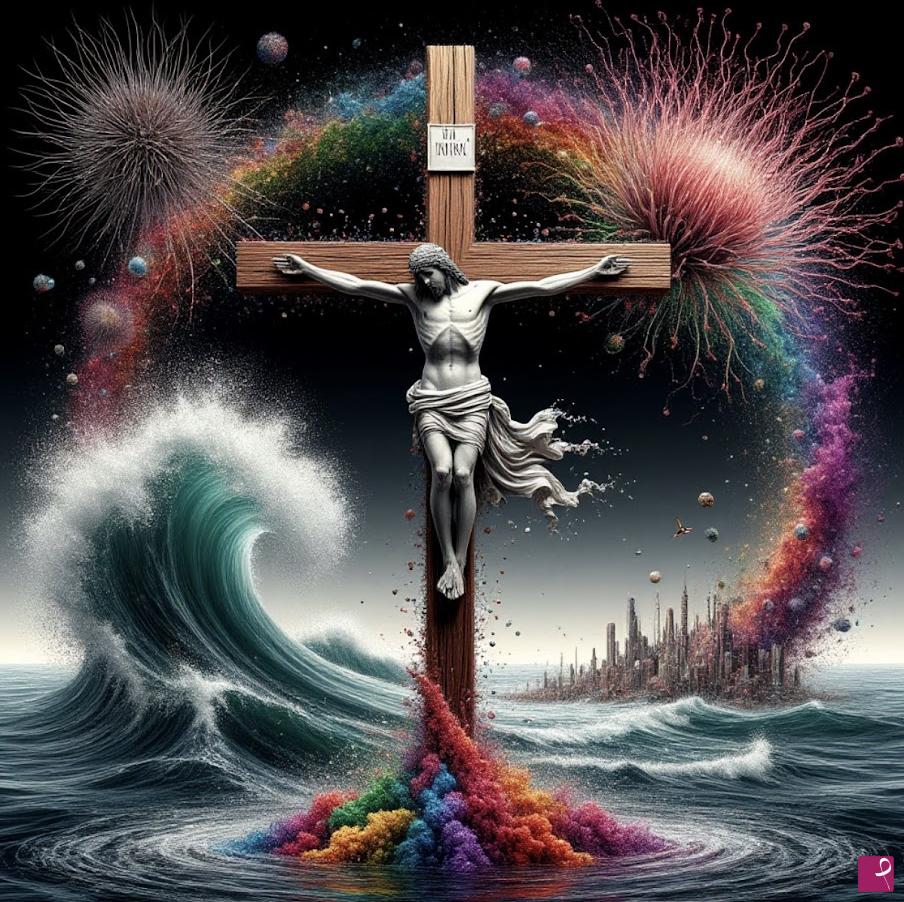 quadri in vendita online - Sea, martyr on the cross