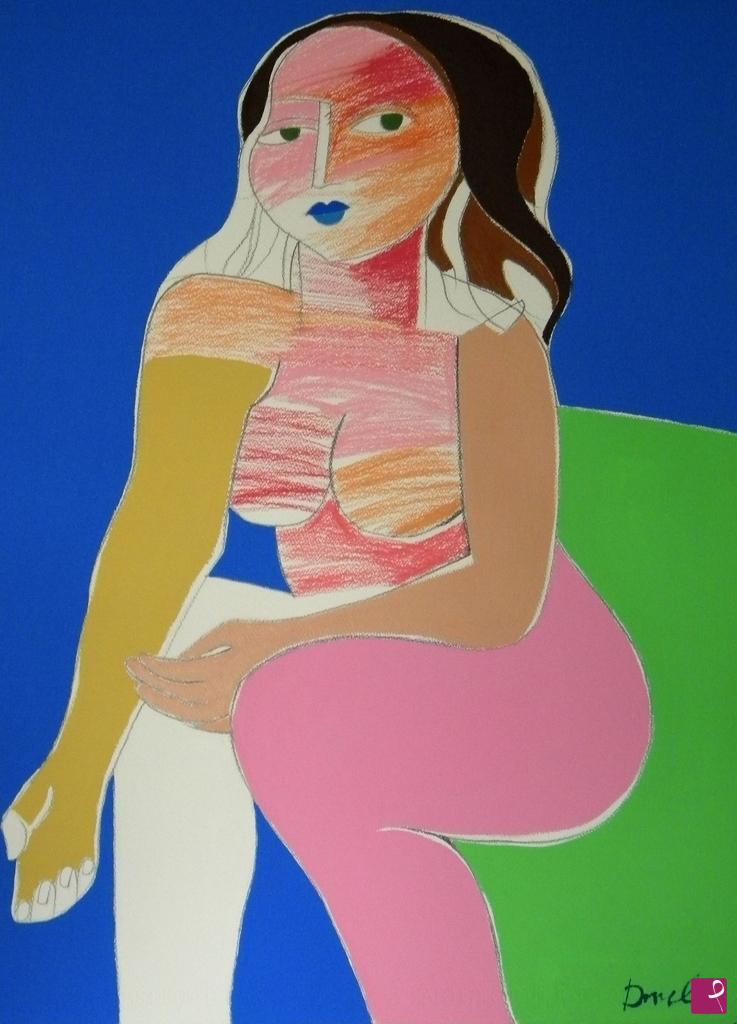 quadri in vendita online - Seated woman